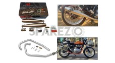 Royal Enfield GT and Interceptor 650cc Red Rooster Header Bend Pipe with Silencer Matt Finish - SPAREZO